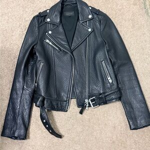 Mackage RUMER Black Leather Moto Jacket